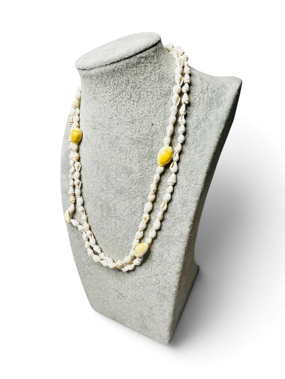 Vintage Style Layered Cowrie Shell Necklace Boho Coastal Beach Stateme